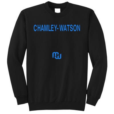 Lewis Wearing Chamley Watson Tall Sweatshirt