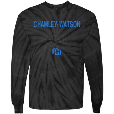 Lewis Wearing Chamley Watson Tie-Dye Long Sleeve Shirt