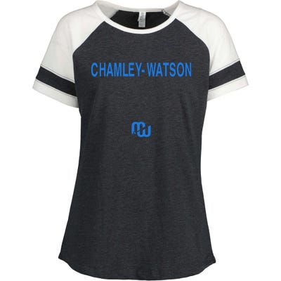 Lewis Wearing Chamley Watson Enza Ladies Jersey Colorblock Tee