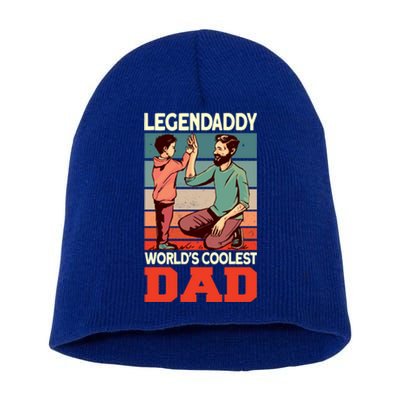 Legendaddy Worlds Coolest Dad Gift Dad And Son Fathers Day Gift Short Acrylic Beanie