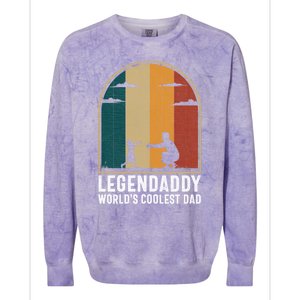 Legendaddy Worlds Coolest Dad Fathers Day Cute Gift Colorblast Crewneck Sweatshirt