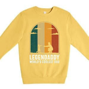 Legendaddy Worlds Coolest Dad Fathers Day Cute Gift Premium Crewneck Sweatshirt