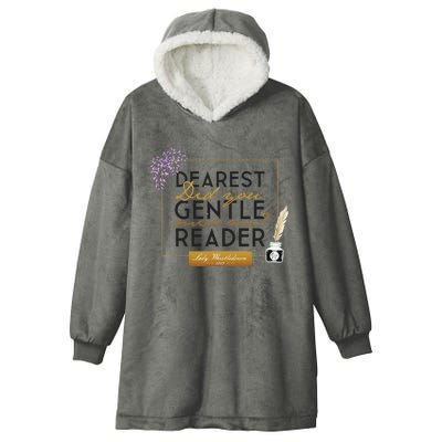 Lady Whistledown Dearest Gentle Reader Quote Hooded Wearable Blanket