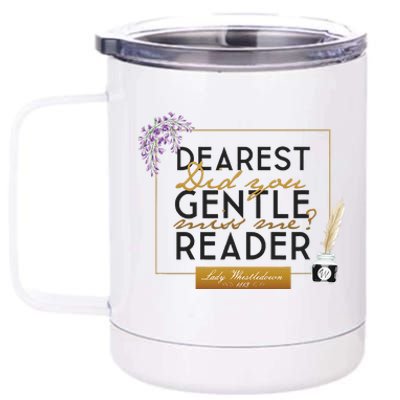 Lady Whistledown Dearest Gentle Reader Quote 12 oz Stainless Steel Tumbler Cup