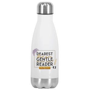 Lady Whistledown Dearest Gentle Reader Quote Stainless Steel Insulated Water Bottle