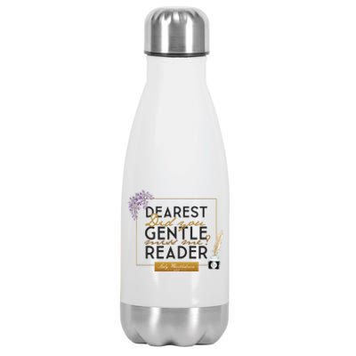 Lady Whistledown Dearest Gentle Reader Quote Stainless Steel Insulated Water Bottle