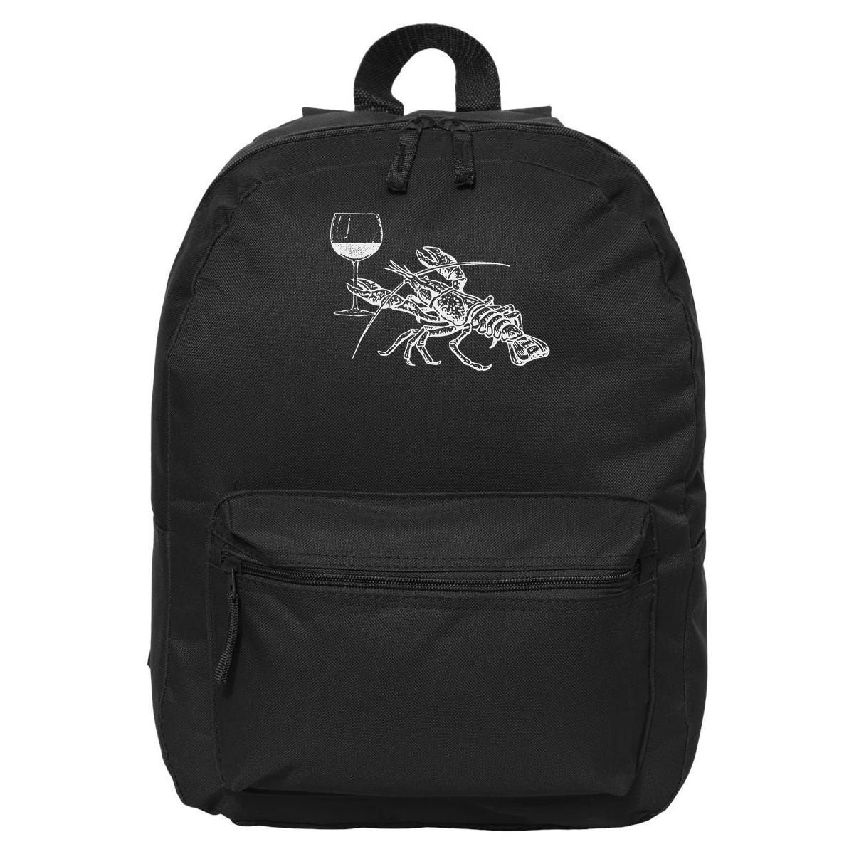 Lobster Wine Drinking Funny Beach Cruise Vacation Gift 16 in Basic Backpack