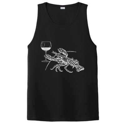 Lobster Wine Drinking Funny Beach Cruise Vacation Gift PosiCharge Competitor Tank