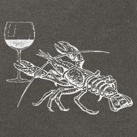 Lobster Wine Drinking Funny Beach Cruise Vacation Gift Cotton Canvas Backpack