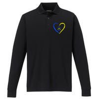 Love World Down Syndrome Awareness Day Love 3 Arrows Performance Long Sleeve Polo