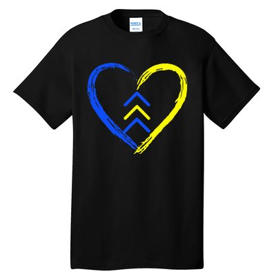 Love World Down Syndrome Awareness Day Love 3 Arrows Tall T-Shirt