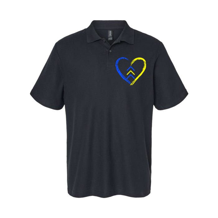 Love World Down Syndrome Awareness Day Love 3 Arrows Softstyle Adult Sport Polo