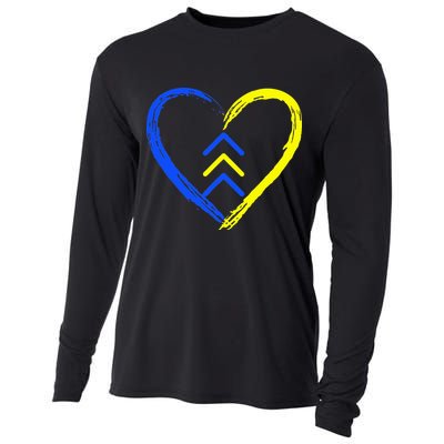 Love World Down Syndrome Awareness Day Love 3 Arrows Cooling Performance Long Sleeve Crew