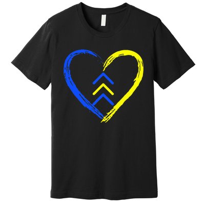 Love World Down Syndrome Awareness Day Love 3 Arrows Premium T-Shirt