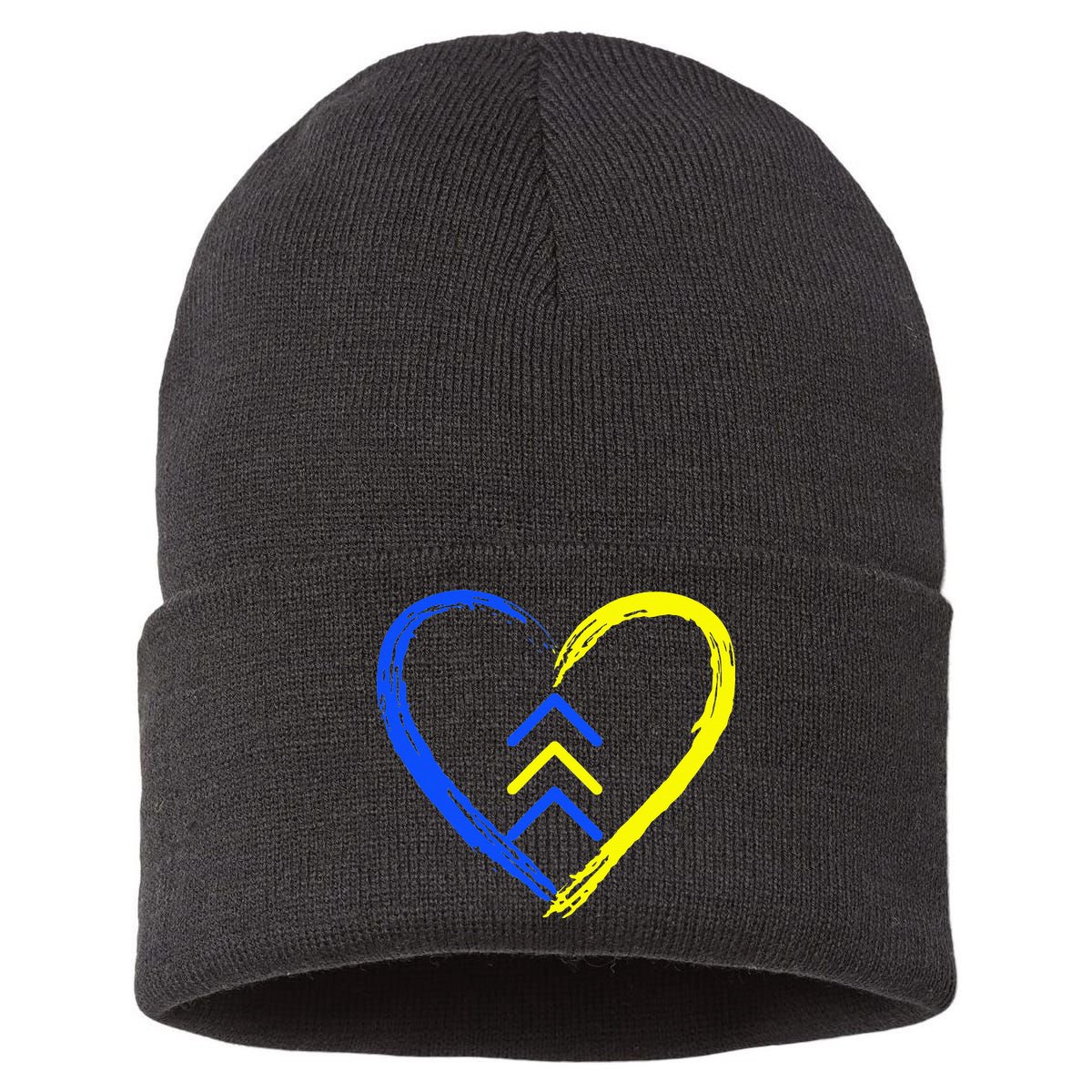 Love World Down Syndrome Awareness Day Love 3 Arrows Sustainable Knit Beanie