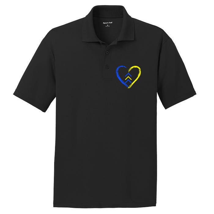 Love World Down Syndrome Awareness Day Love 3 Arrows PosiCharge RacerMesh Polo