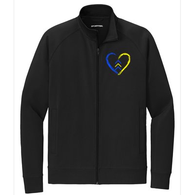 Love World Down Syndrome Awareness Day Love 3 Arrows Stretch Full-Zip Cadet Jacket