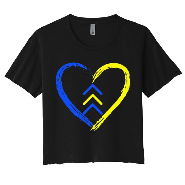 Love World Down Syndrome Awareness Day Love 3 Arrows Crop Top