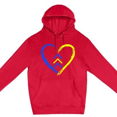 Love World Down Syndrome Awareness Day Love 3 Arrows Premium Pullover Hoodie