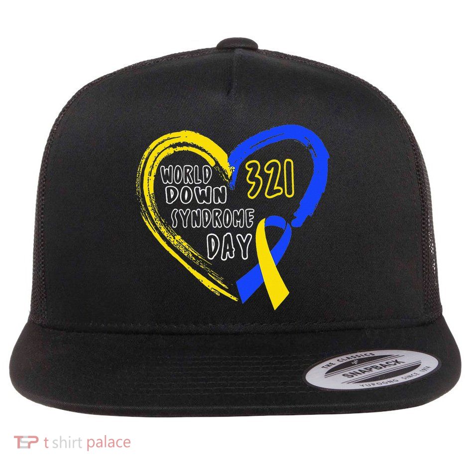 Love World Down Syndrome Awareness Day Love Flatbill Hat