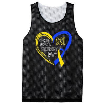 Love World Down Syndrome Awareness Day Love Mesh Reversible Basketball Jersey Tank