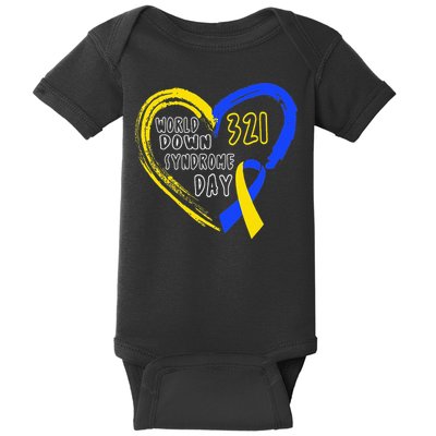 Love World Down Syndrome Awareness Day Love Baby Bodysuit