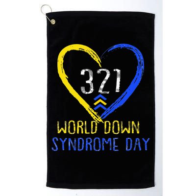 Love World Down Syndrome Awareness Day Love Platinum Collection Golf Towel