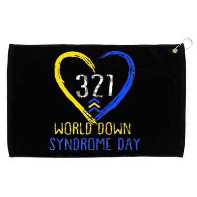 Love World Down Syndrome Awareness Day Love Grommeted Golf Towel