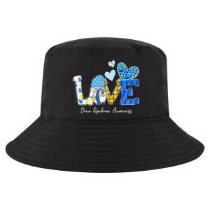 LOVE World Down Syndrome Day Awareness Leopard Gnome Ribbon Cool Comfort Performance Bucket Hat