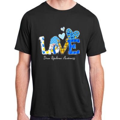 LOVE World Down Syndrome Day Awareness Leopard Gnome Ribbon Adult ChromaSoft Performance T-Shirt