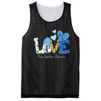 LOVE World Down Syndrome Day Awareness Leopard Gnome Ribbon Mesh Reversible Basketball Jersey Tank