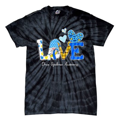 LOVE World Down Syndrome Day Awareness Leopard Gnome Ribbon Tie-Dye T-Shirt