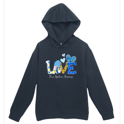 LOVE World Down Syndrome Day Awareness Leopard Gnome Ribbon Urban Pullover Hoodie