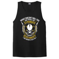 Lineman What Doesn't Kill You Electricity Electrician PosiCharge Competitor Tank