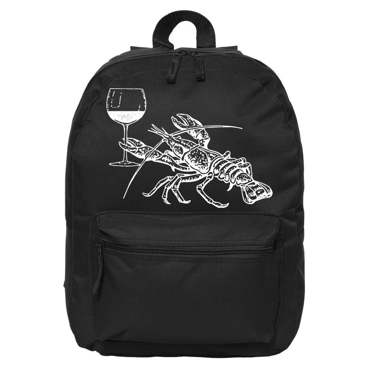 Lobster Wine Drinking Shirts Funny Beach Cruise Vacation Gift 16 in Basic Backpack