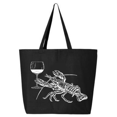 Lobster Wine Drinking Shirts Funny Beach Cruise Vacation Gift 25L Jumbo Tote