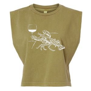 Lobster Wine Drinking Shirts Funny Beach Cruise Vacation Gift Garment-Dyed Women's Muscle Tee