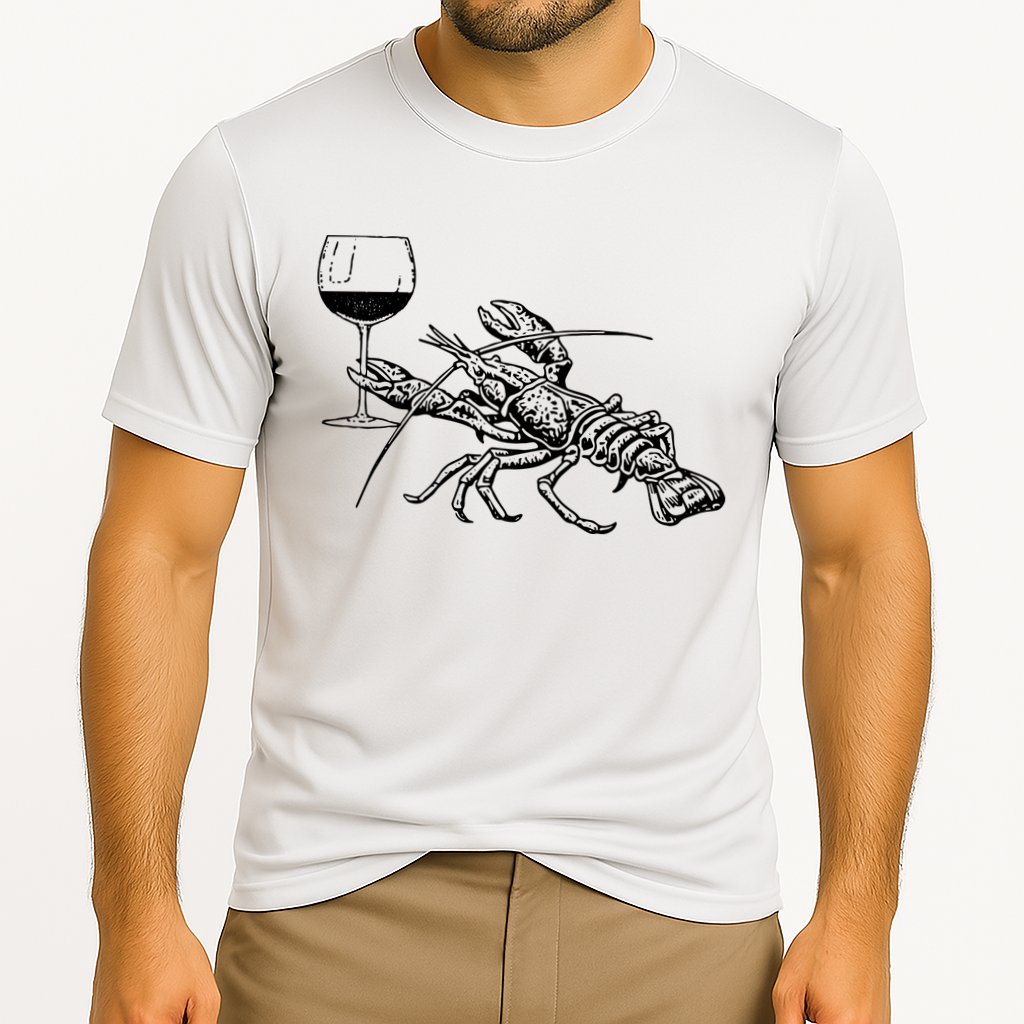 Lobster Wine Drinking Shirts Funny Beach Cruise Vacation Gift Cooling Performance Crew T-Shirt