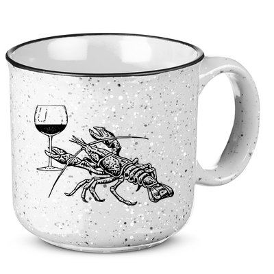 Lobster Wine Drinking Shirts Funny Beach Cruise Vacation Gift 15oz Campfire Ceramic Mug