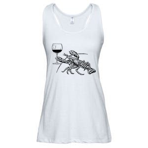 Lobster Wine Drinking Shirts Funny Beach Cruise Vacation Gift Ladies Essential Flowy Tank