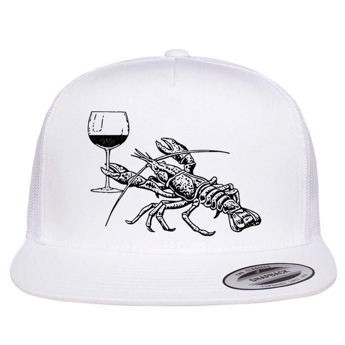 Lobster Wine Drinking Shirts Funny Beach Cruise Vacation Gift Flatbill Hat