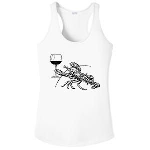 Lobster Wine Drinking Shirts Funny Beach Cruise Vacation Gift Ladies PosiCharge Competitor Racerback Tank