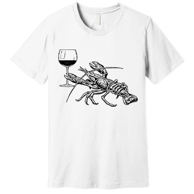 Lobster Wine Drinking Shirts Funny Beach Cruise Vacation Gift Premium T-Shirt