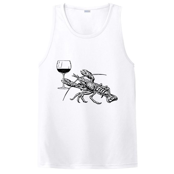 Lobster Wine Drinking Shirts Funny Beach Cruise Vacation Gift PosiCharge Competitor Tank