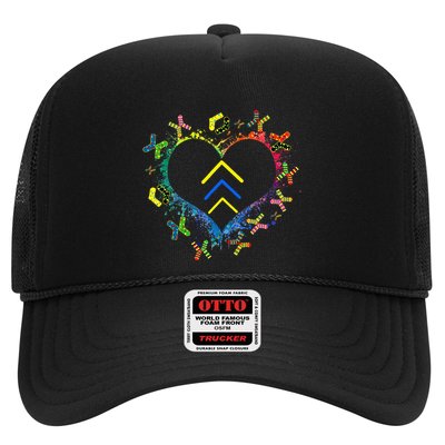 Love World Down Syndrome Awareness Day Love 3 Arrows Socks Trucker Hat
