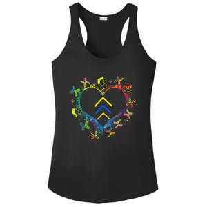 Love World Down Syndrome Awareness Day Love 3 Arrows Socks Ladies PosiCharge Competitor Racerback Tank