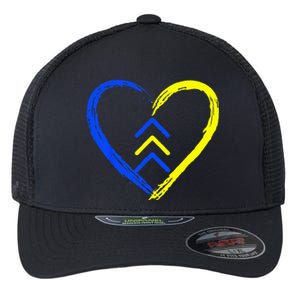 Love World Down Syndrome Awareness Day Love 3 Arrows Flexfit Unipanel Trucker Cap