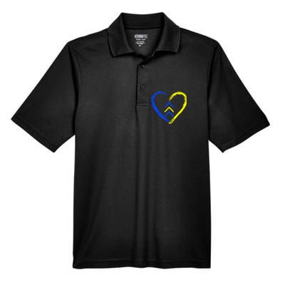 Love World Down Syndrome Awareness Day Love 3 Arrows Men's Origin Performance Pique Polo