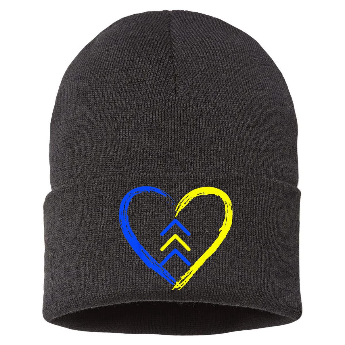 Love World Down Syndrome Awareness Day Love 3 Arrows Sustainable Knit Beanie