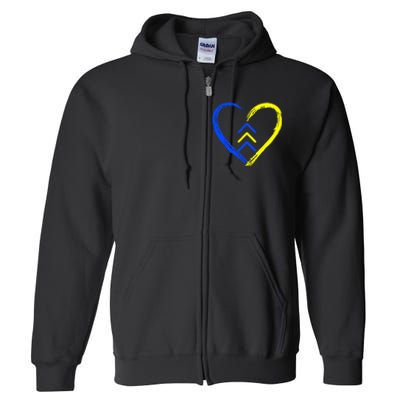 Love World Down Syndrome Awareness Day Love 3 Arrows Full Zip Hoodie